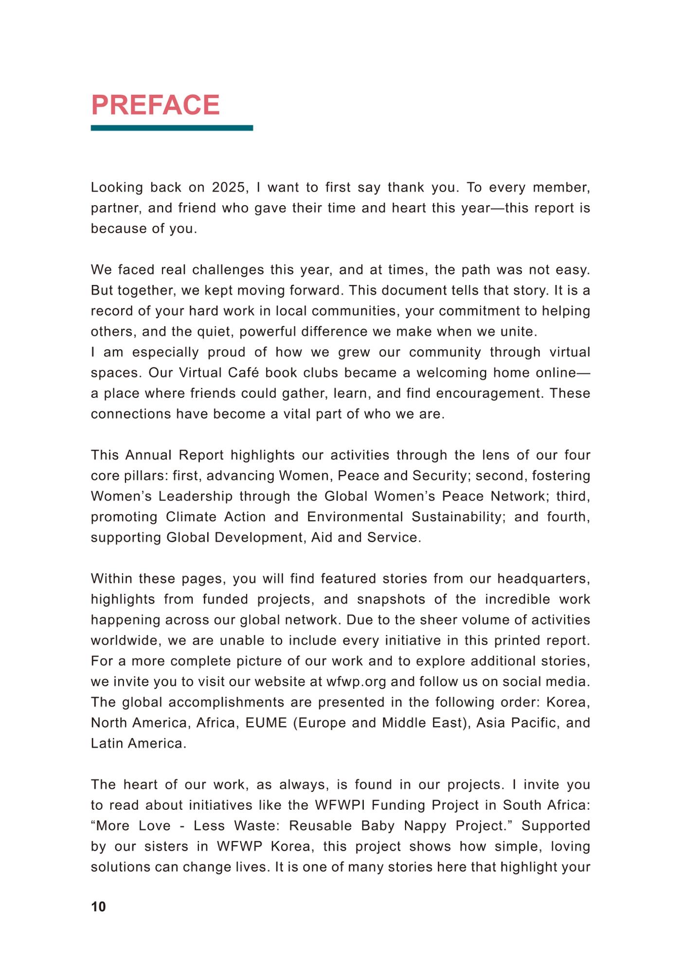WFWP Annual Report 2025 10페이지