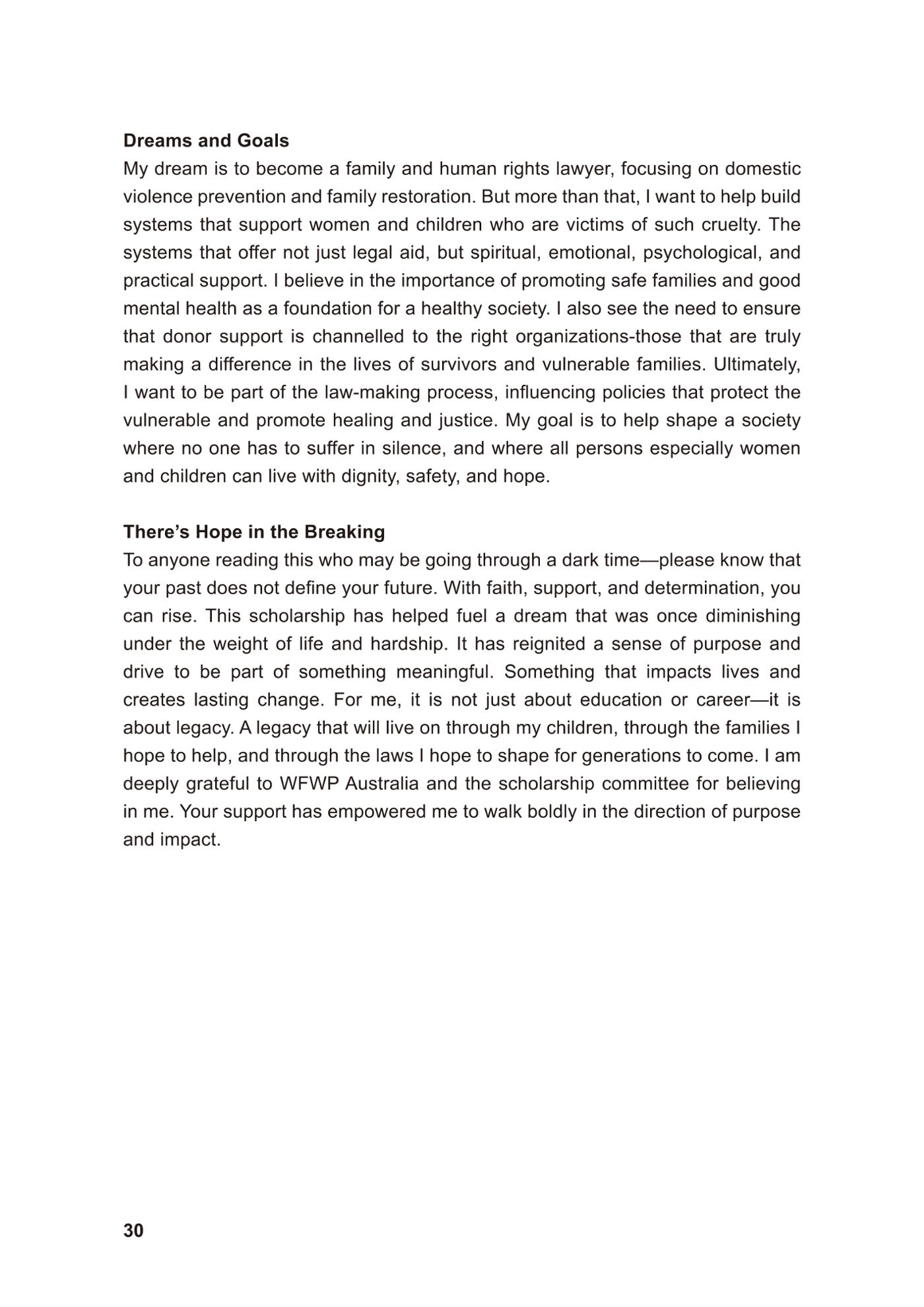 WFWP Annual Report 2025 30페이지