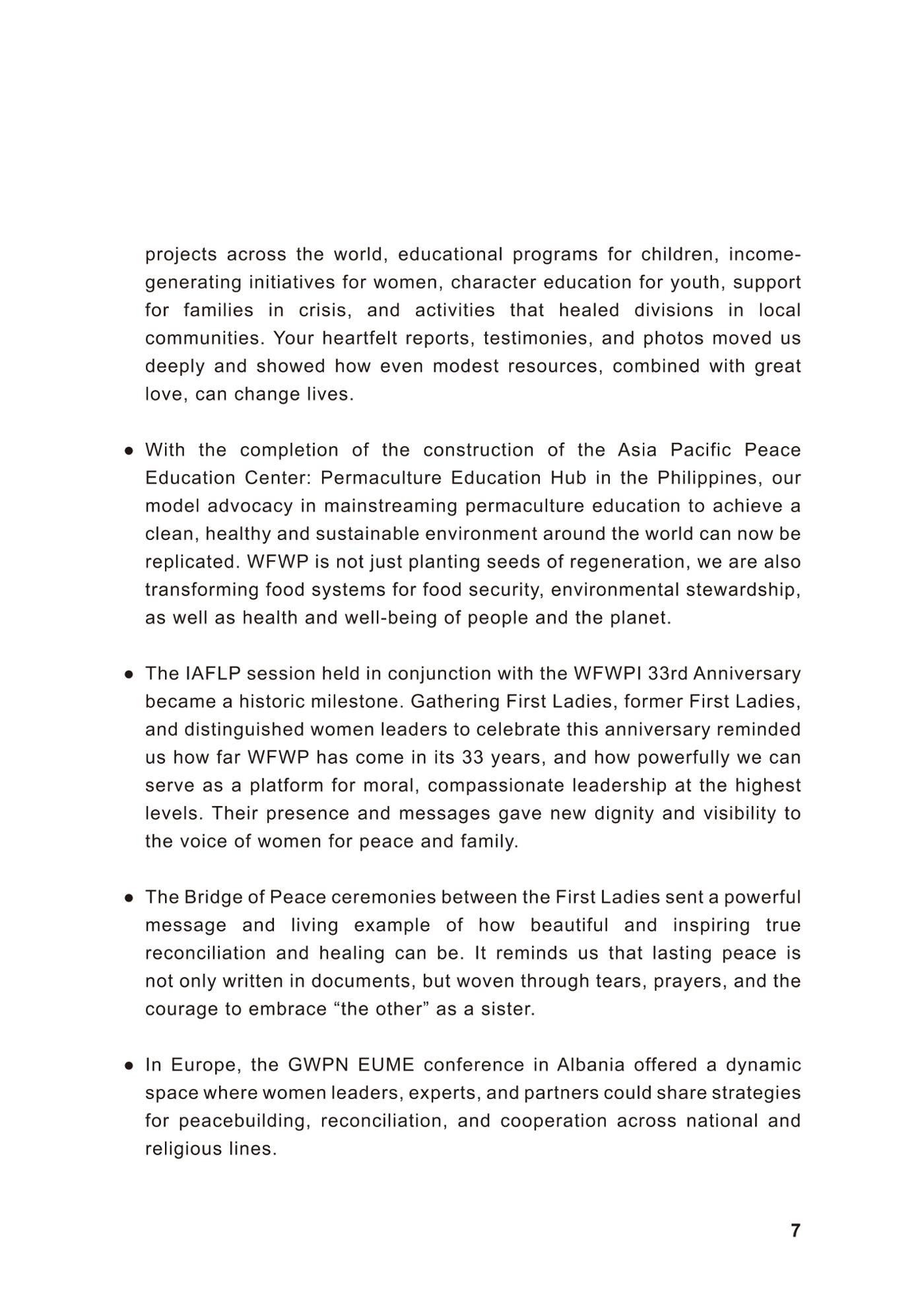 WFWP Annual Report 2025 7페이지
