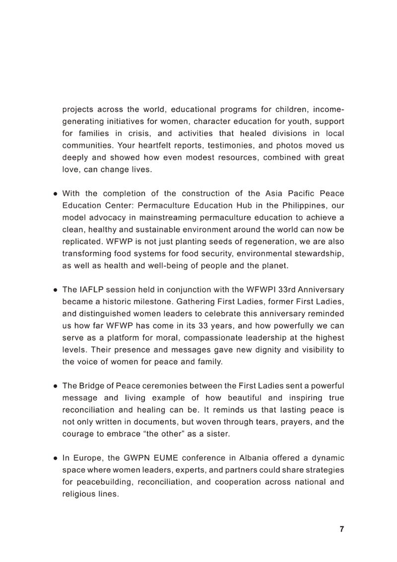 WFWP Annual Report 2025 7페이지
