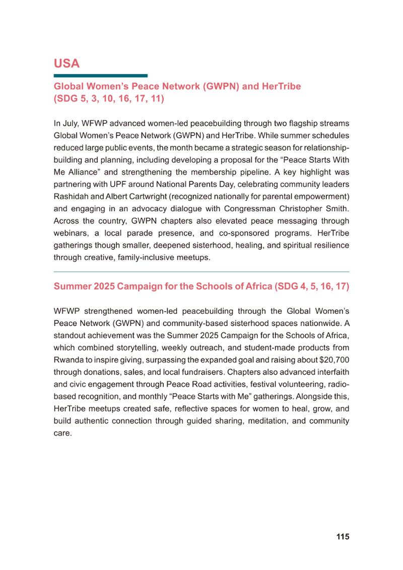 WFWP Annual Report 2025 115페이지