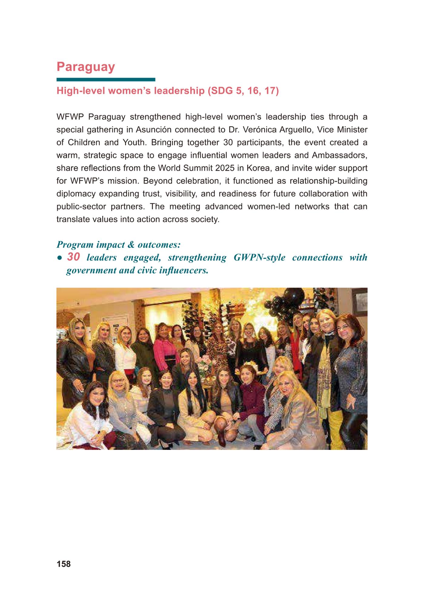 WFWP Annual Report 2025 158페이지