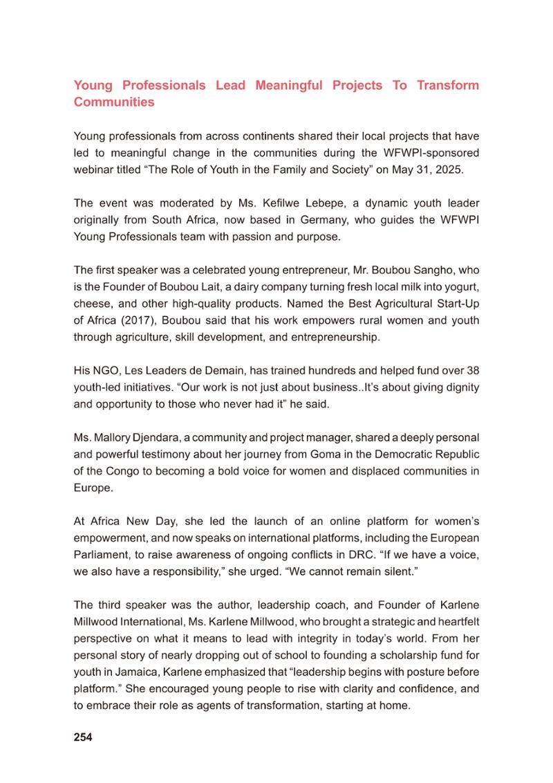 WFWP Annual Report 2025 254페이지