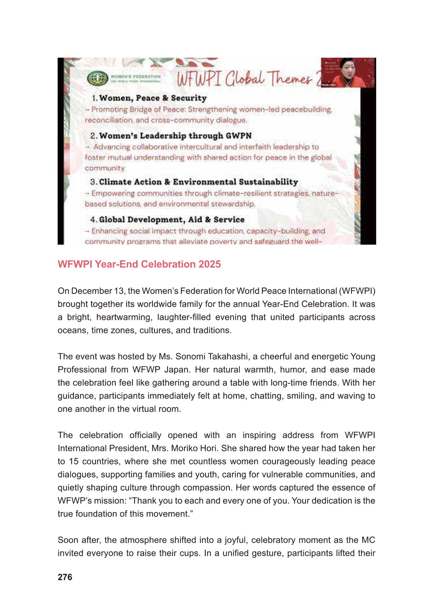 WFWP Annual Report 2025 276페이지