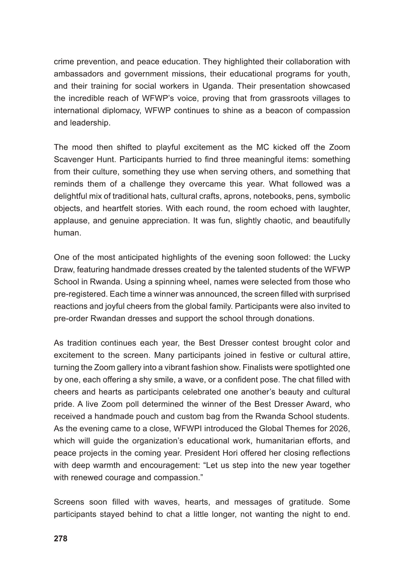 WFWP Annual Report 2025 278페이지