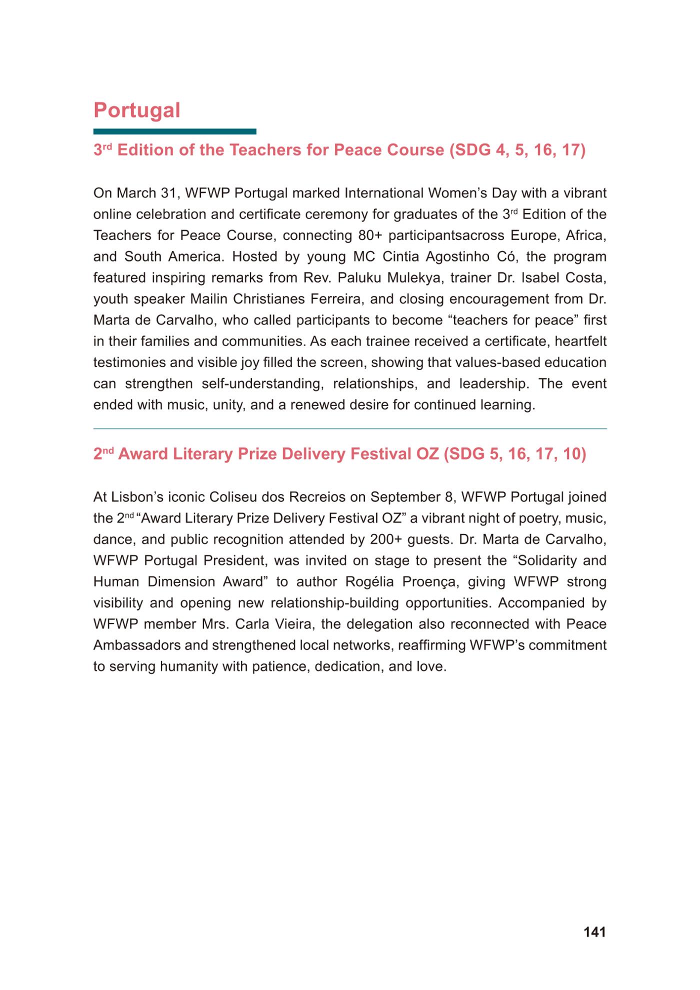WFWP Annual Report 2025 141페이지