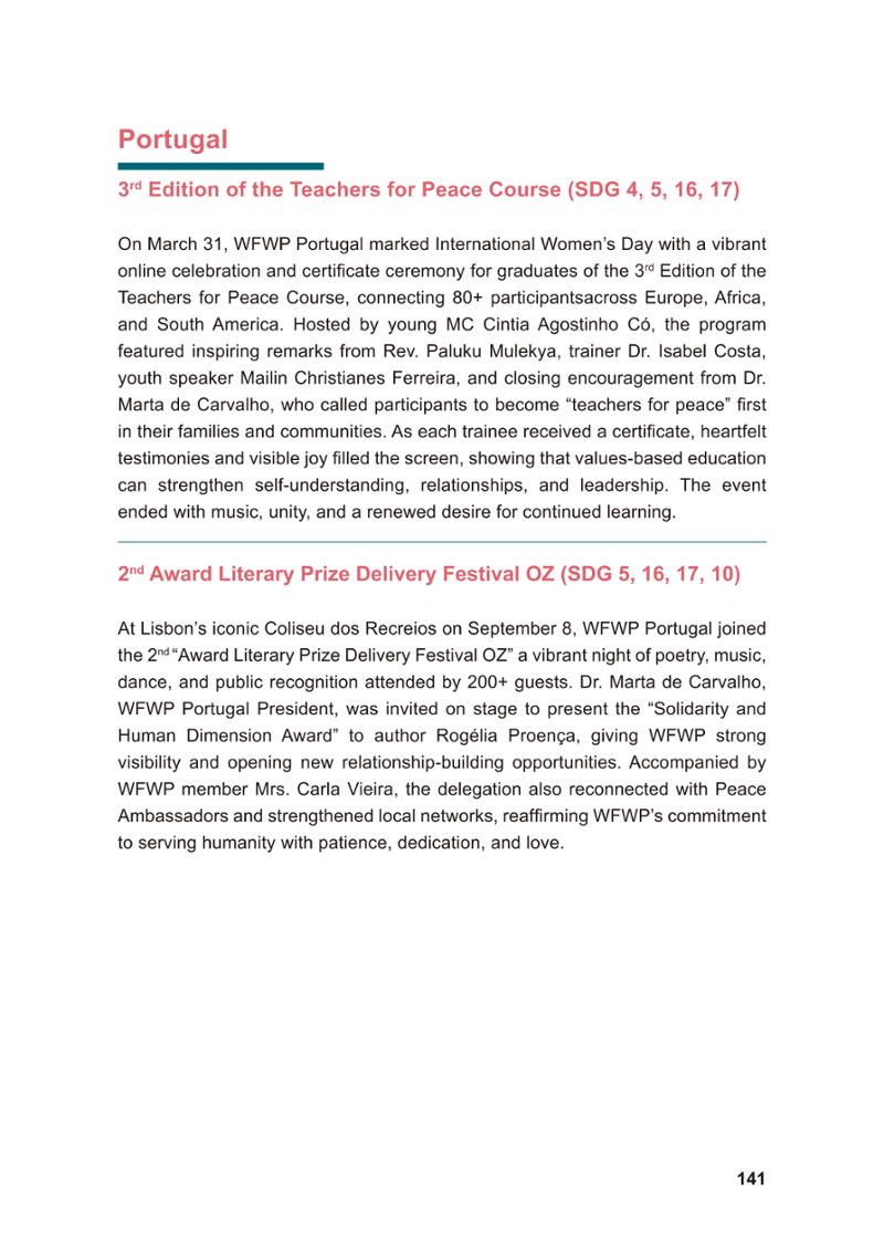 WFWP Annual Report 2025 141페이지