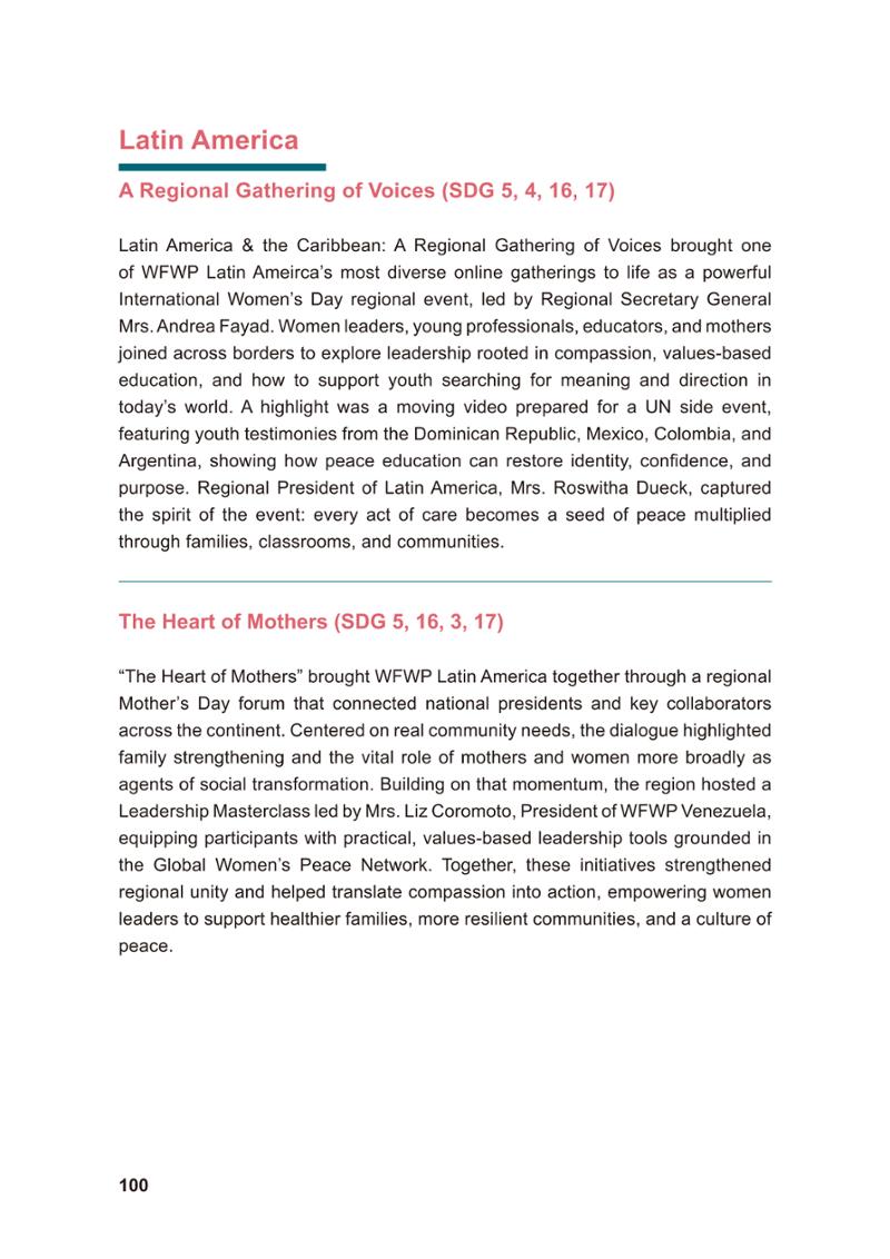 WFWP Annual Report 2025 100페이지