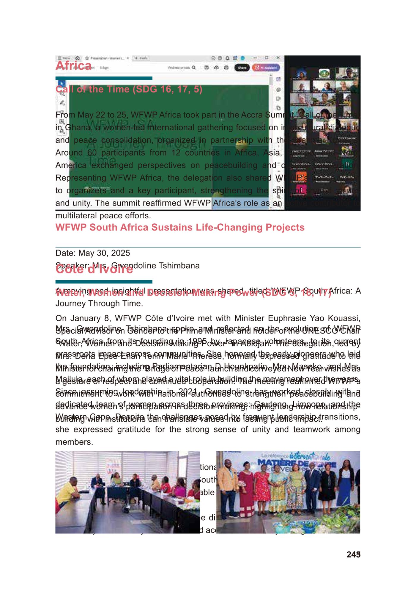 WFWP Annual Report 2025 245페이지