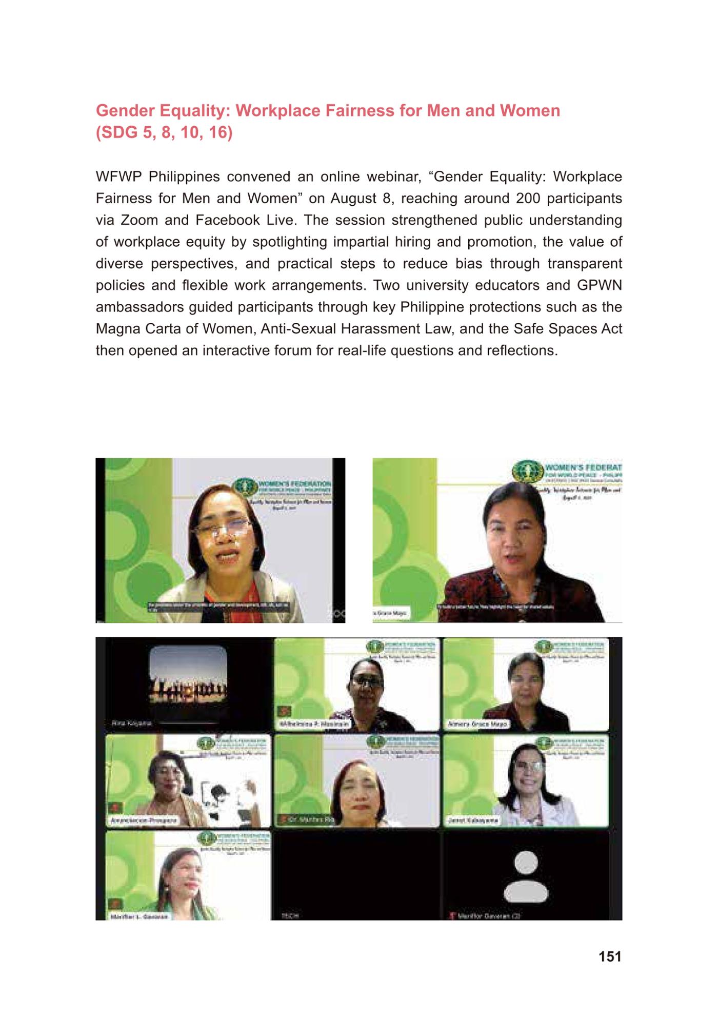WFWP Annual Report 2025 151페이지