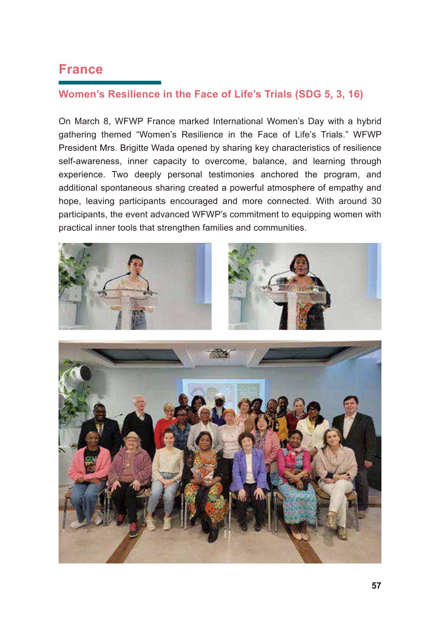 WFWP Annual Report 2025 57페이지