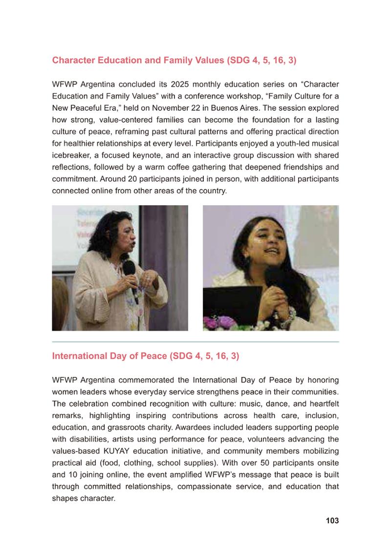 WFWP Annual Report 2025 103페이지
