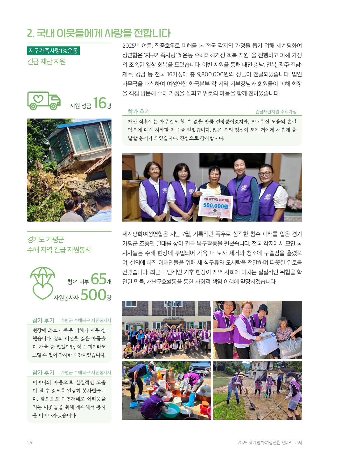 2025 세계평화여성연합 연차보고서 26페이지