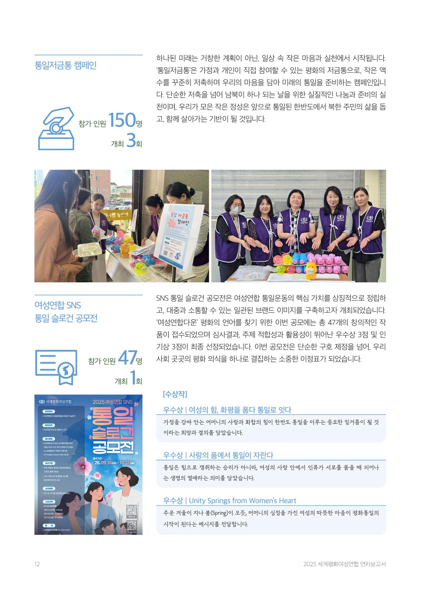 2025 세계평화여성연합 연차보고서 12페이지