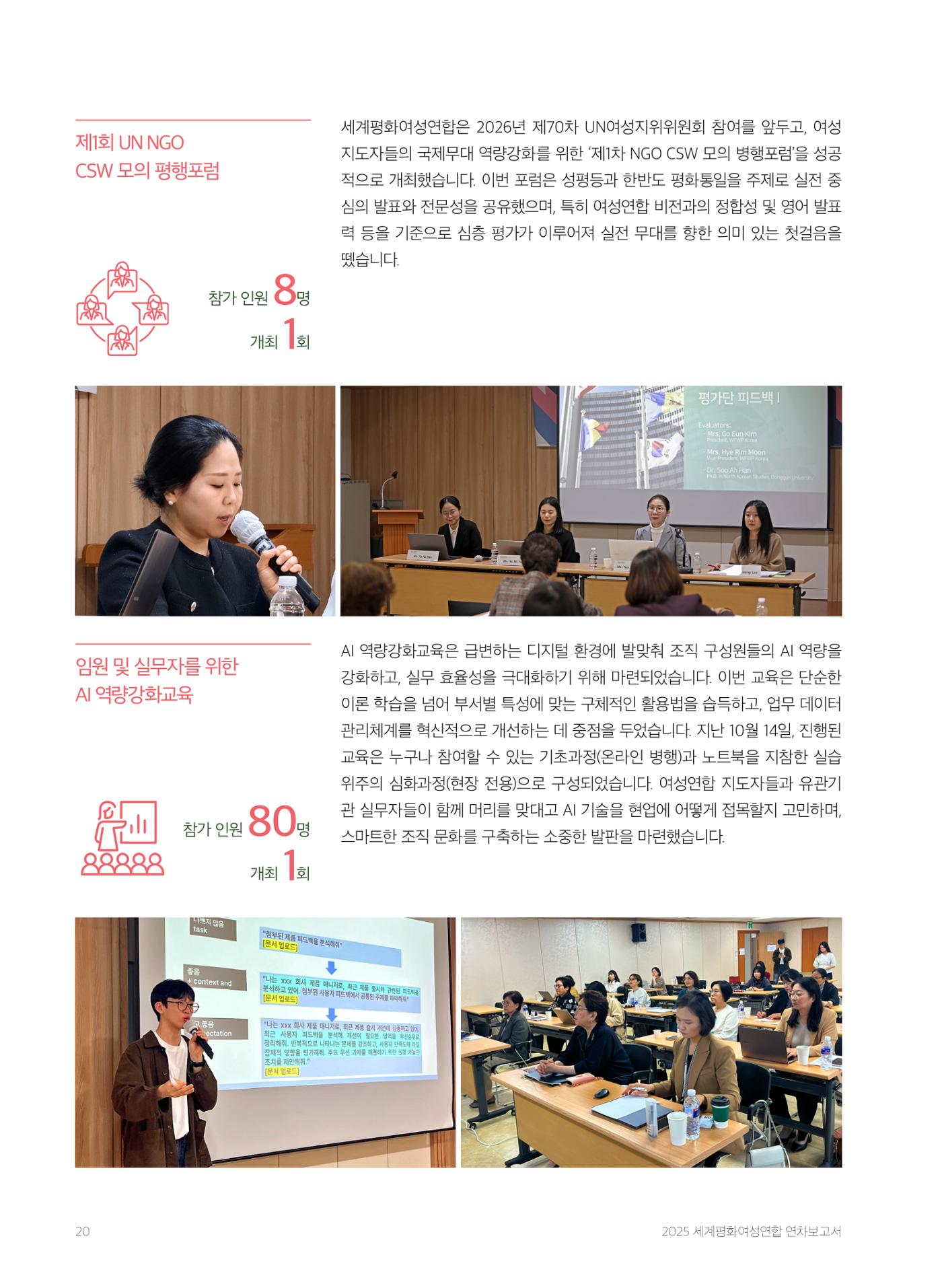 2025 세계평화여성연합 연차보고서 20페이지