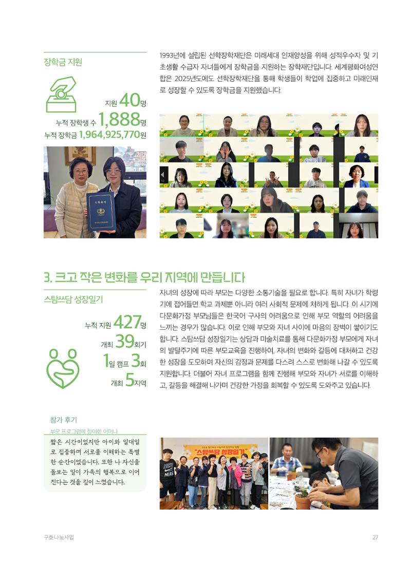 2025 세계평화여성연합 연차보고서 27페이지