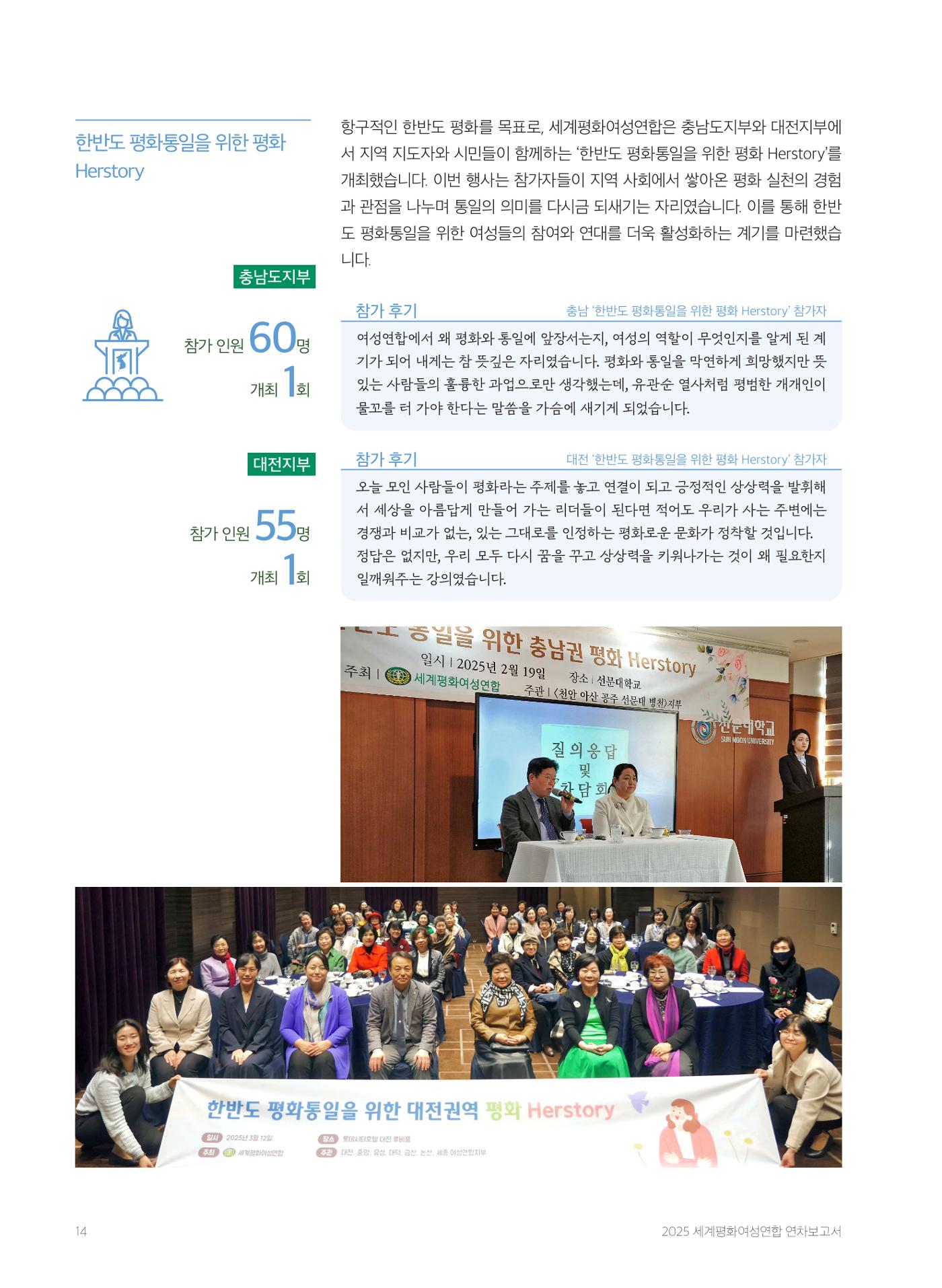 2025 세계평화여성연합 연차보고서 14페이지