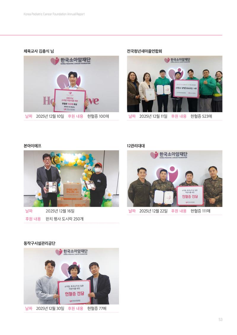 한국소아암재단 2025년 연차보고서 52페이지