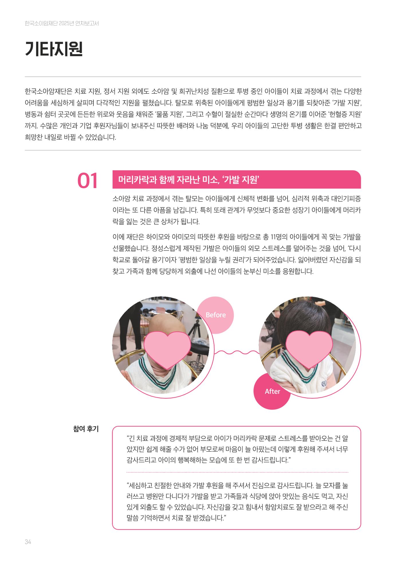 한국소아암재단 2025년 연차보고서 33페이지