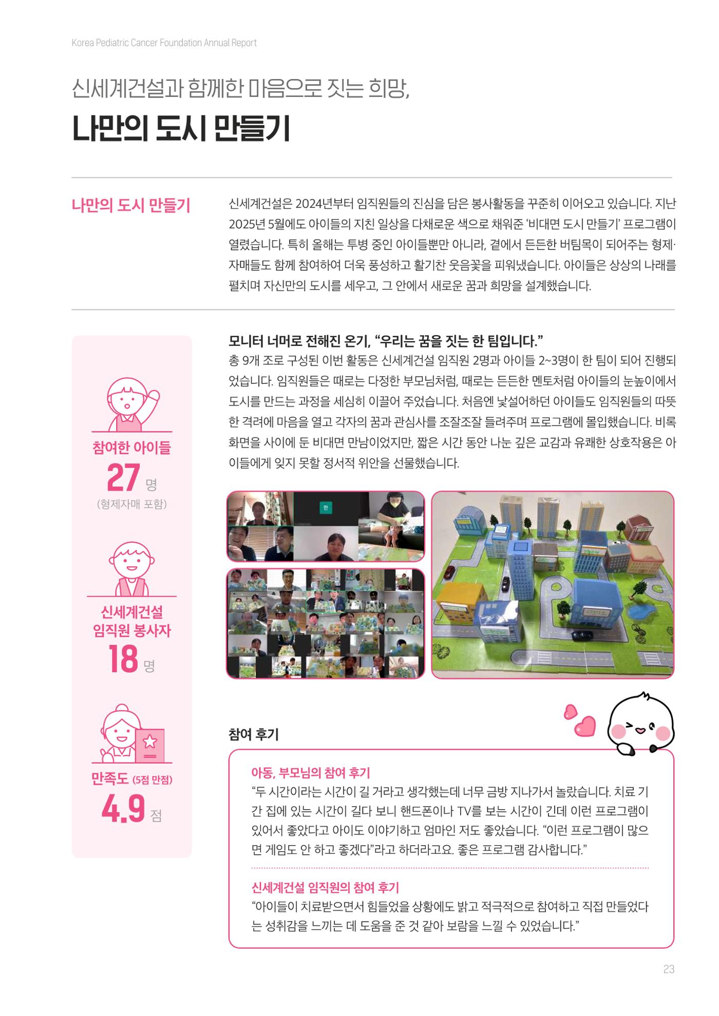 한국소아암재단 2025년 연차보고서 22페이지