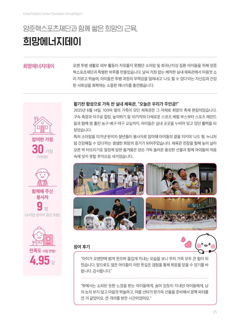 한국소아암재단 2025년 연차보고서 24페이지