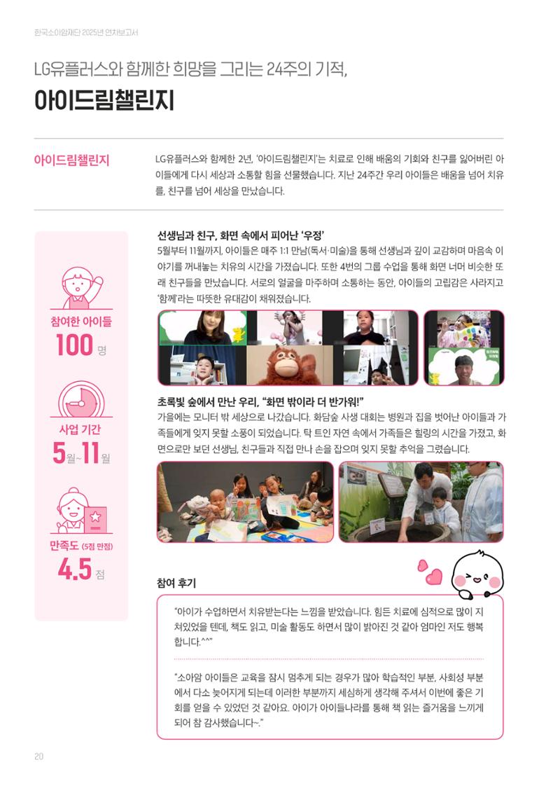 한국소아암재단 2025년 연차보고서 19페이지