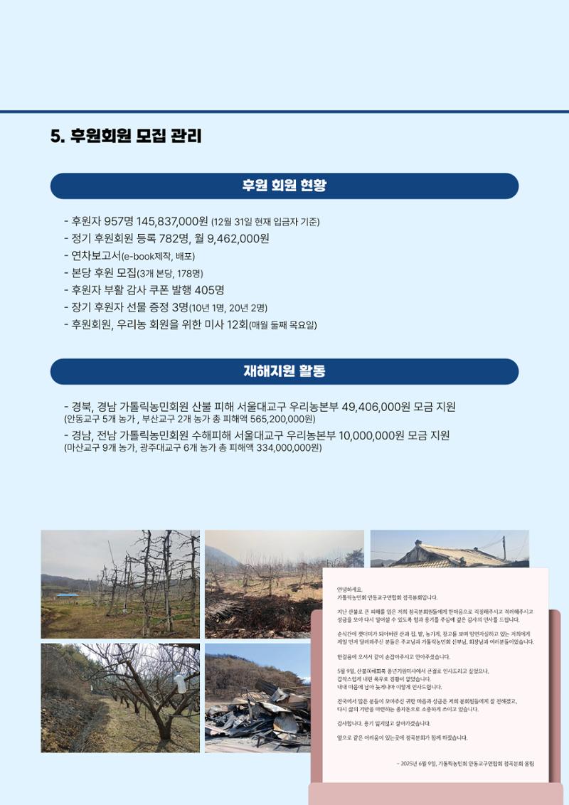 천주교 서울대교구 우리농촌살리기운동본부 2025년 연차보고서 8페이지
