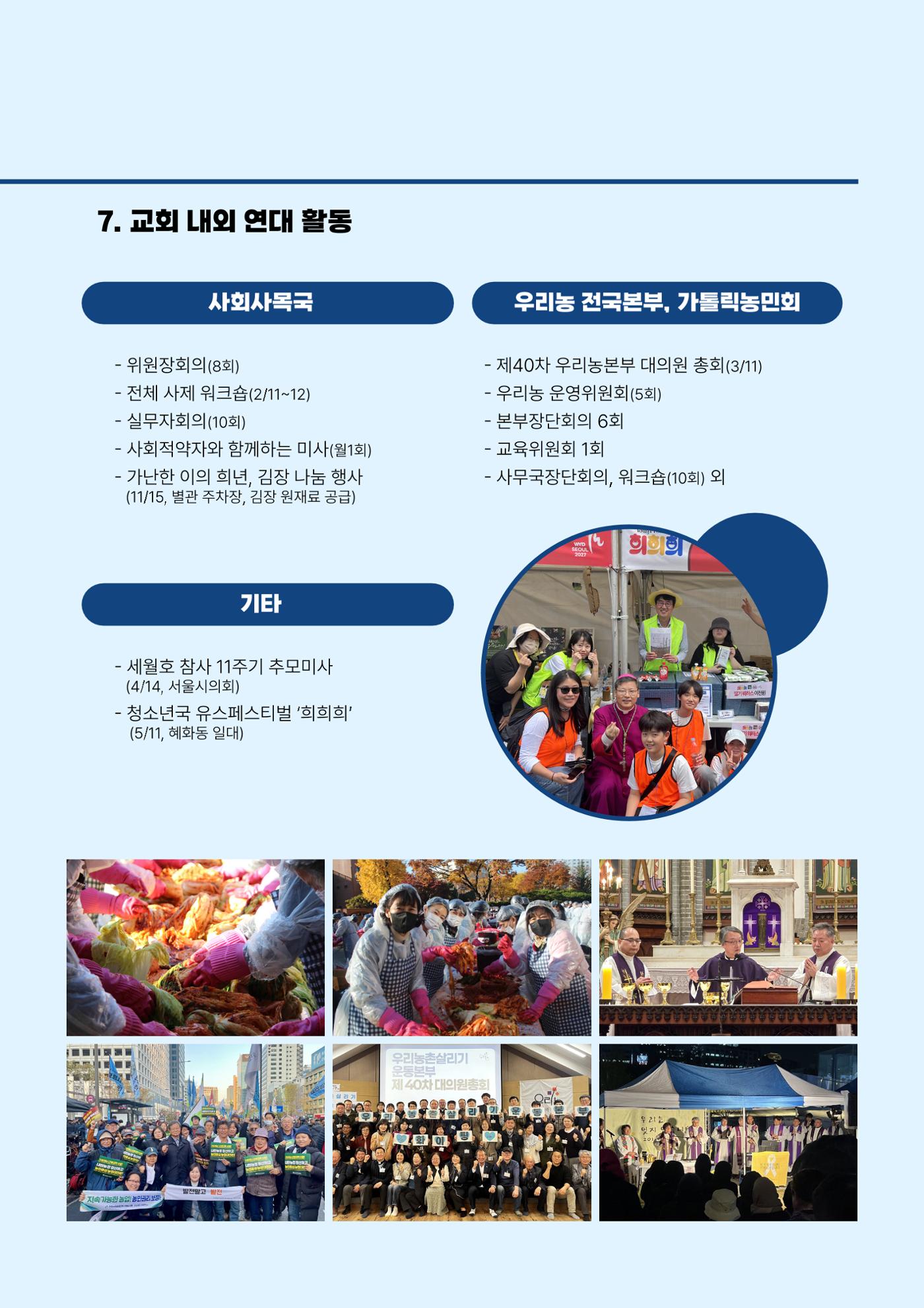 천주교 서울대교구 우리농촌살리기운동본부 2025년 연차보고서 10페이지
