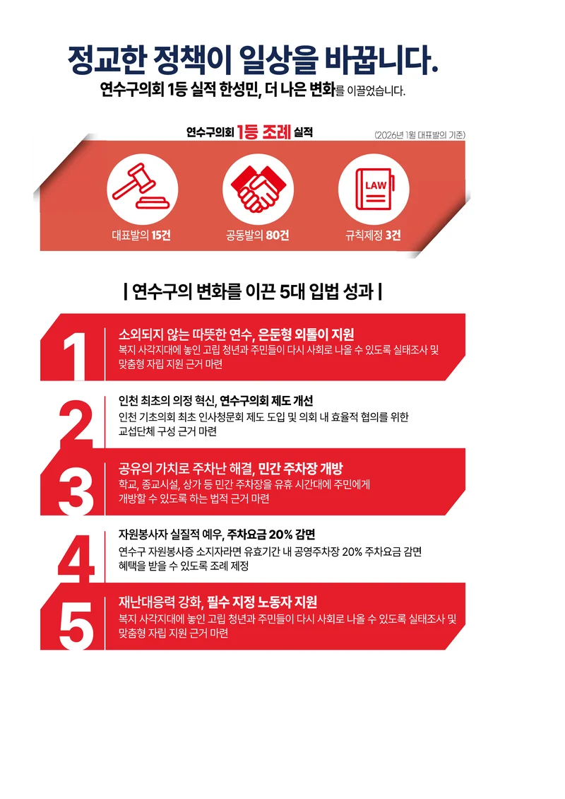 한성민 구의원 선거 공보 4페이지