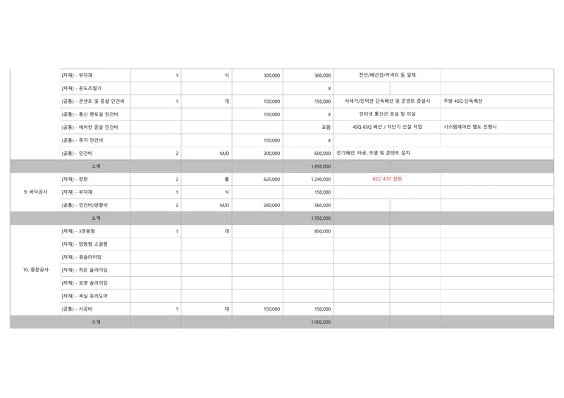 일곡청솔3차 (미포함 견적 7페이지