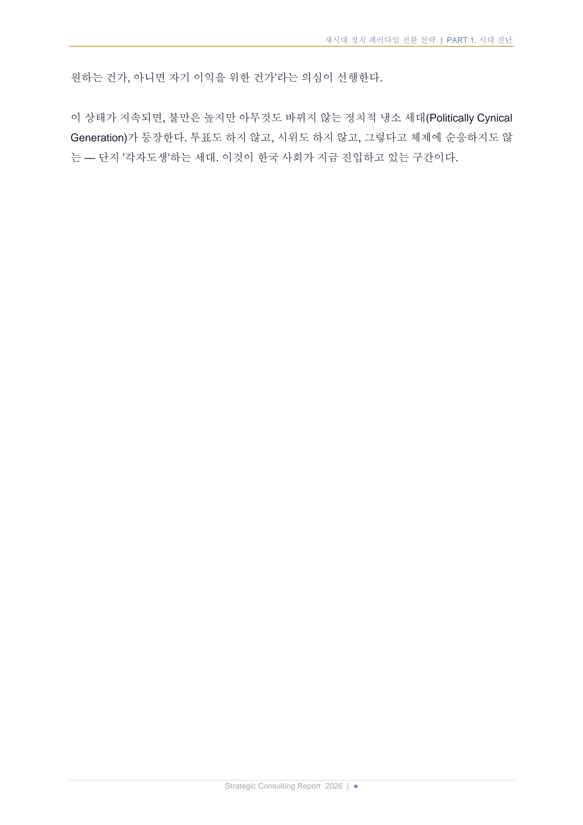 새시대 정치 패러다임 전환 전략 보고서 12페이지