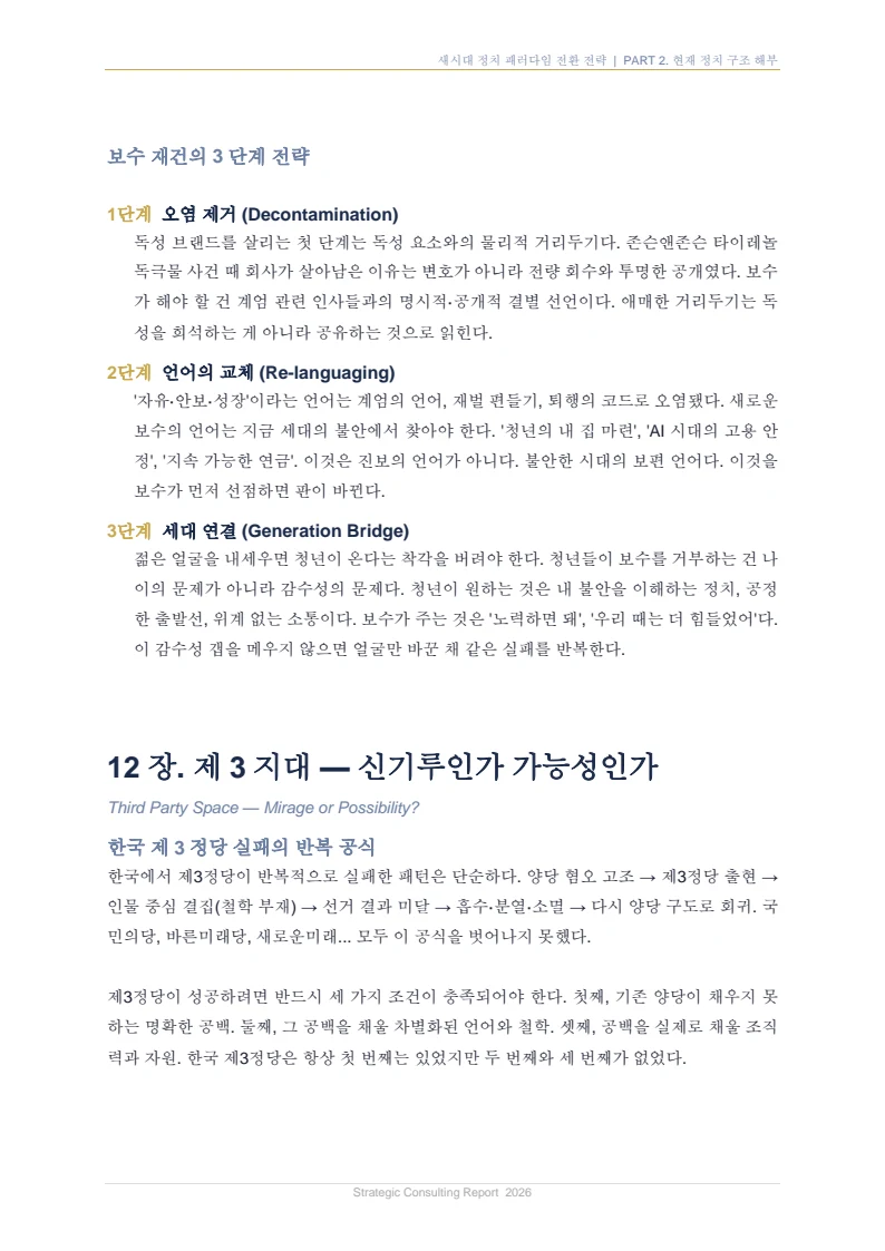 새시대 정치 패러다임 전환 전략 보고서 24페이지