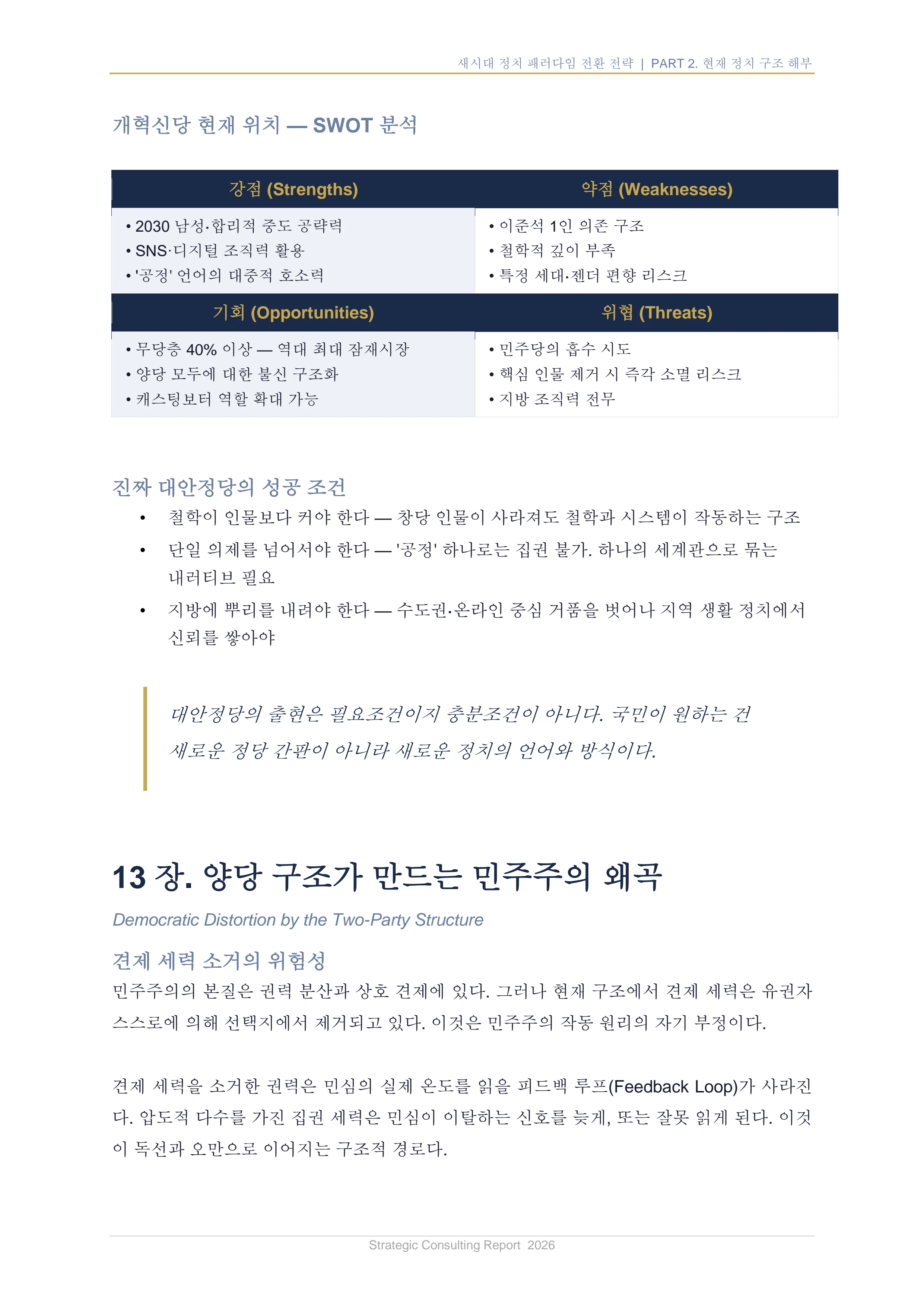 새시대 정치 패러다임 전환 전략 보고서 25페이지