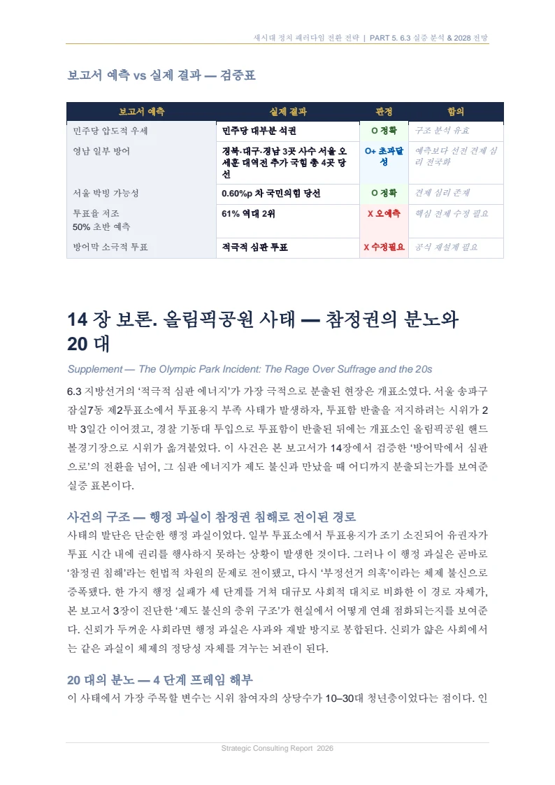 새시대 정치 패러다임 전환 전략 보고서 28페이지