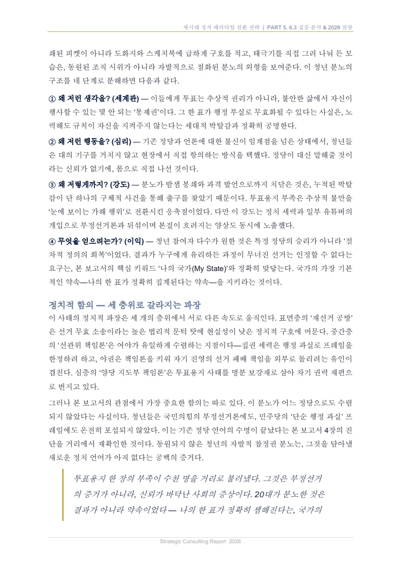 새시대 정치 패러다임 전환 전략 보고서 29페이지