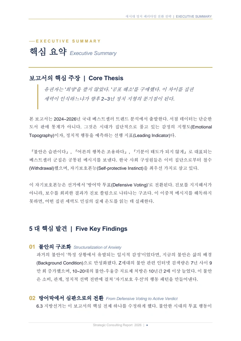 새시대 정치 패러다임 전환 전략 보고서 3페이지