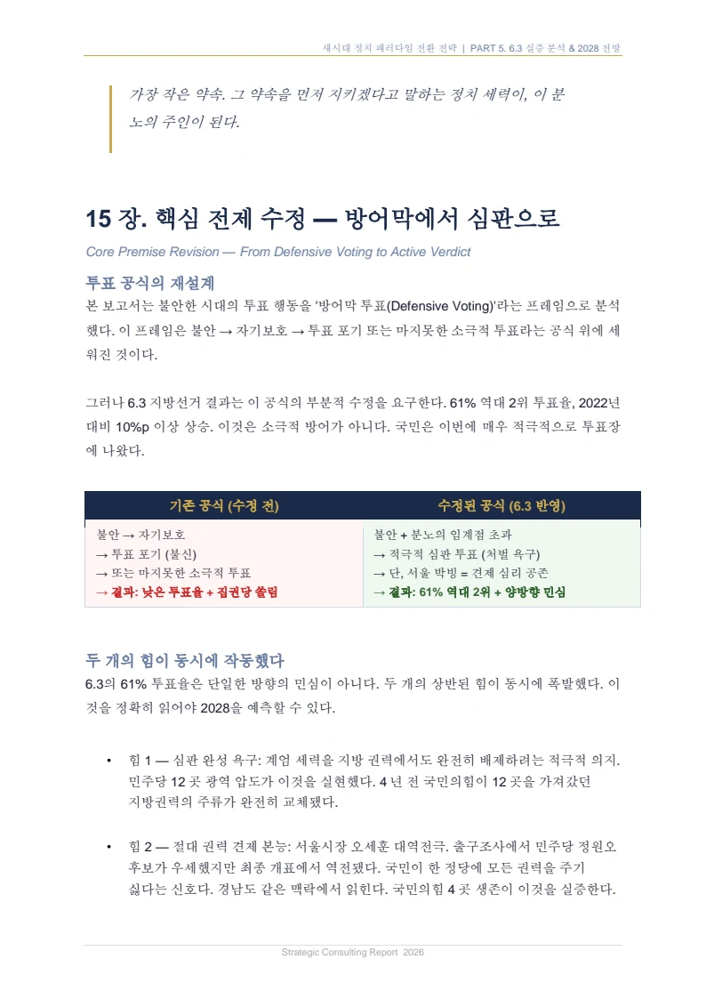 새시대 정치 패러다임 전환 전략 보고서 30페이지