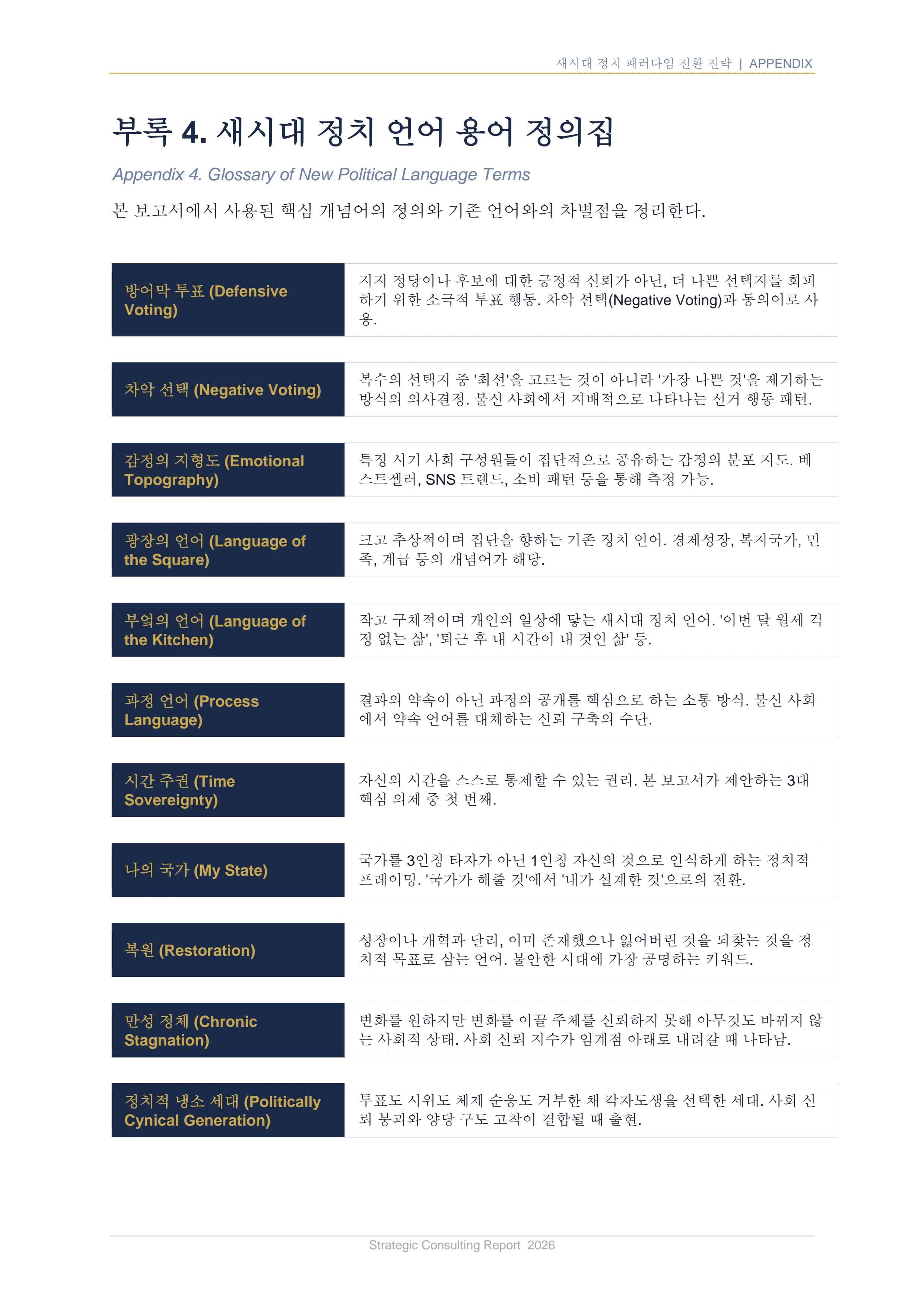새시대 정치 패러다임 전환 전략 보고서 43페이지