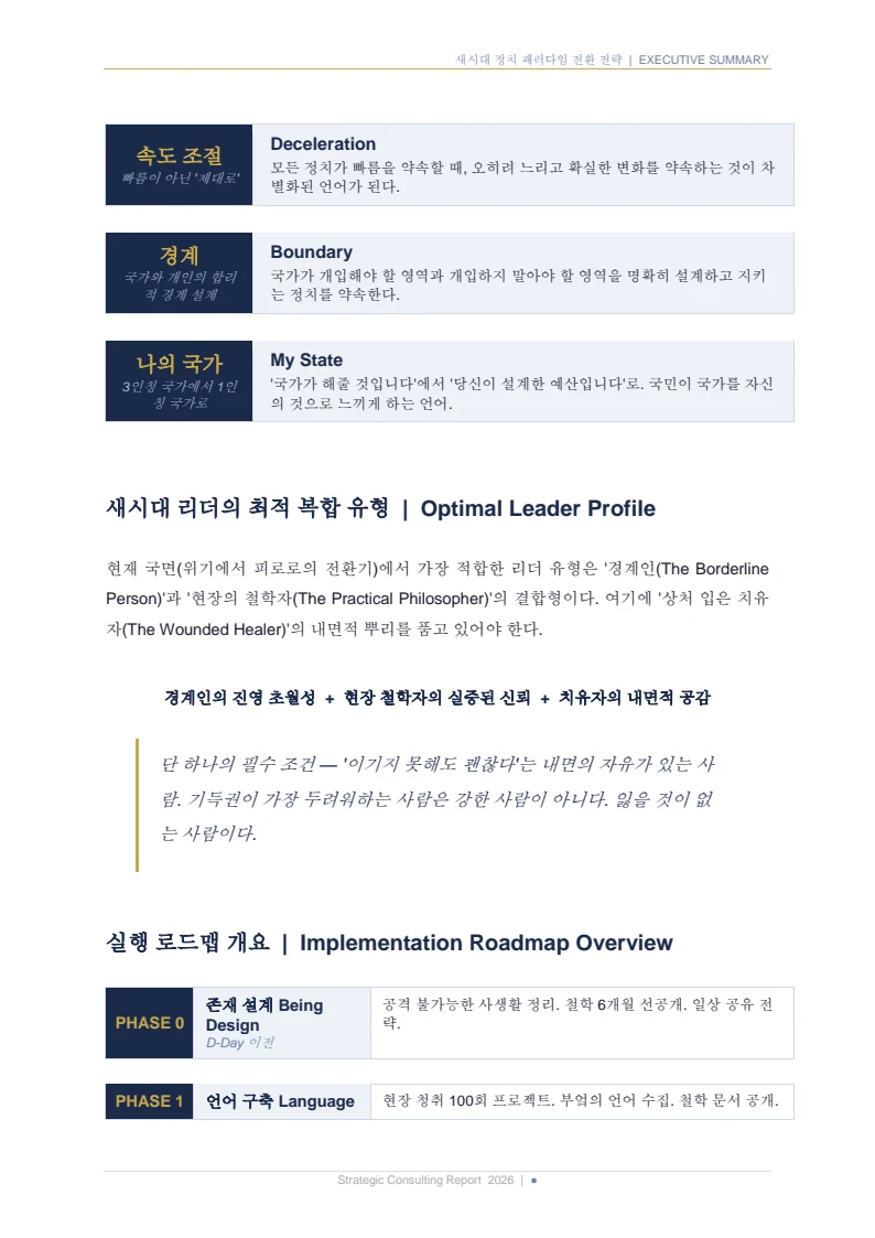 새시대 정치 패러다임 전환 전략 보고서 5페이지