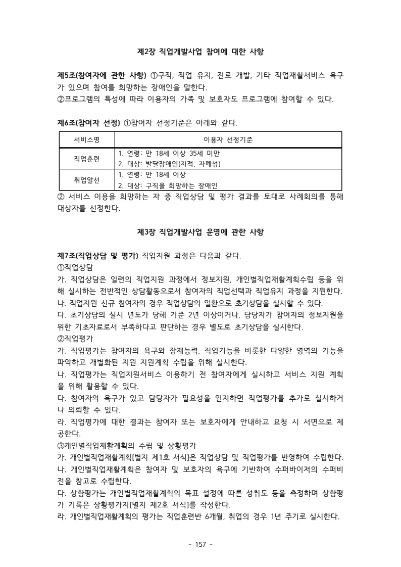 2025 에덴장애인종합복지관 운영 및 사업 지침 161페이지
