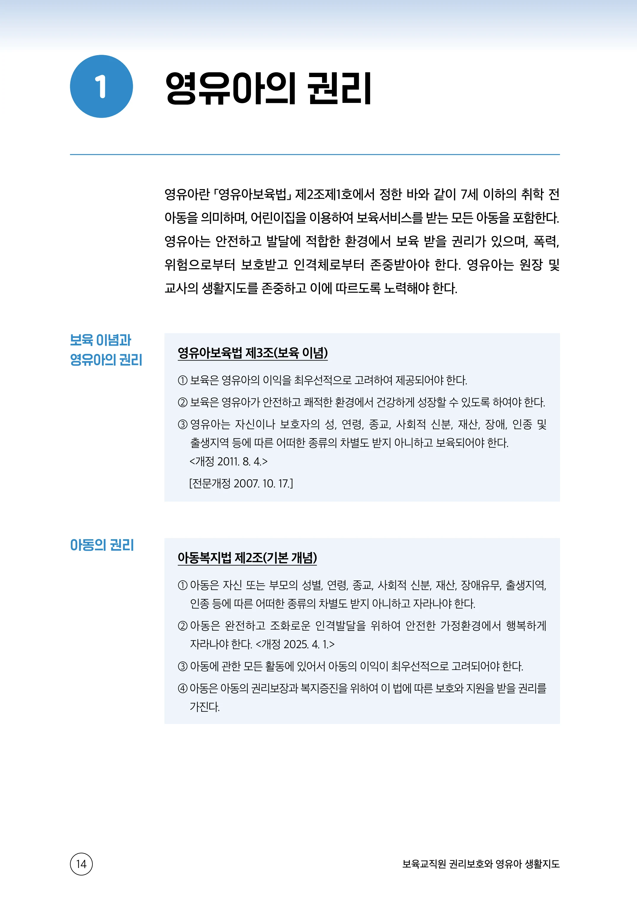 보육교직원 권리보호와 영유아 생활지도 15페이지