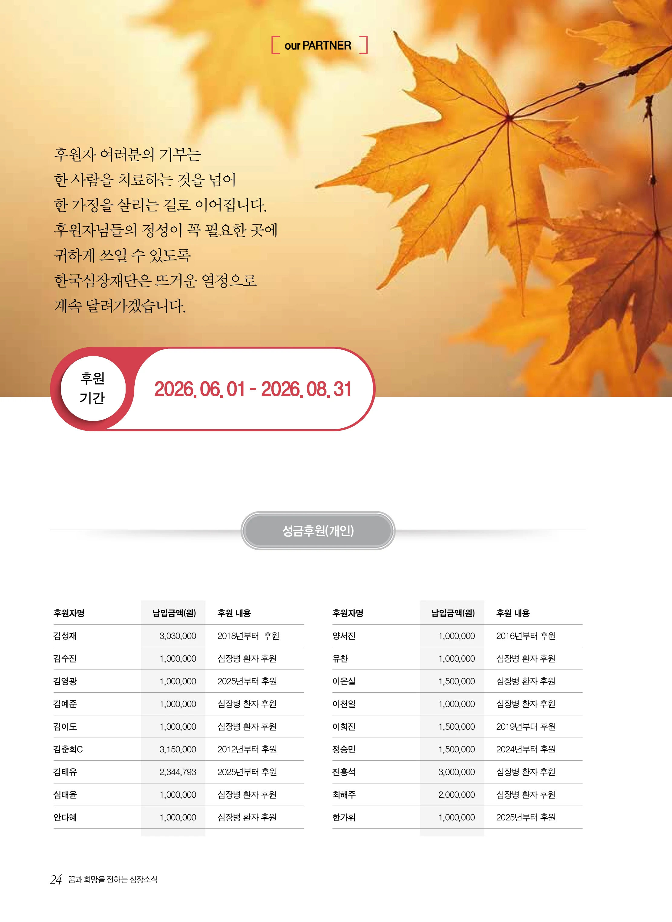 2026 심장소식 가을호 151호 24페이지