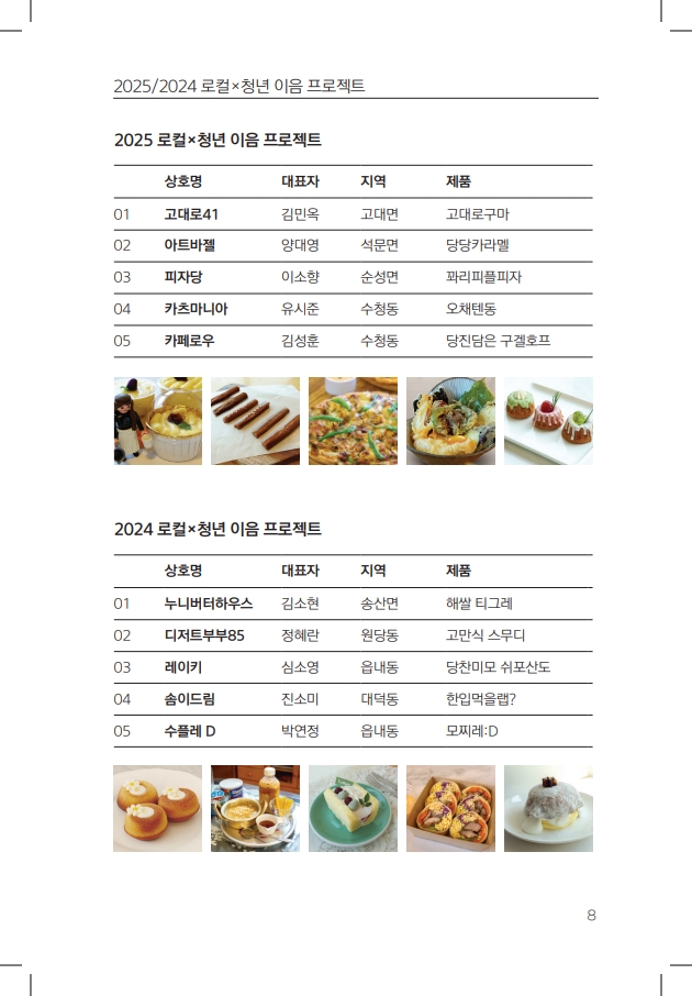 2026 로컬X청년 이음 프로젝트 카달로그 8페이지